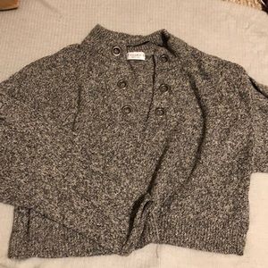 Cropped oversized sweater